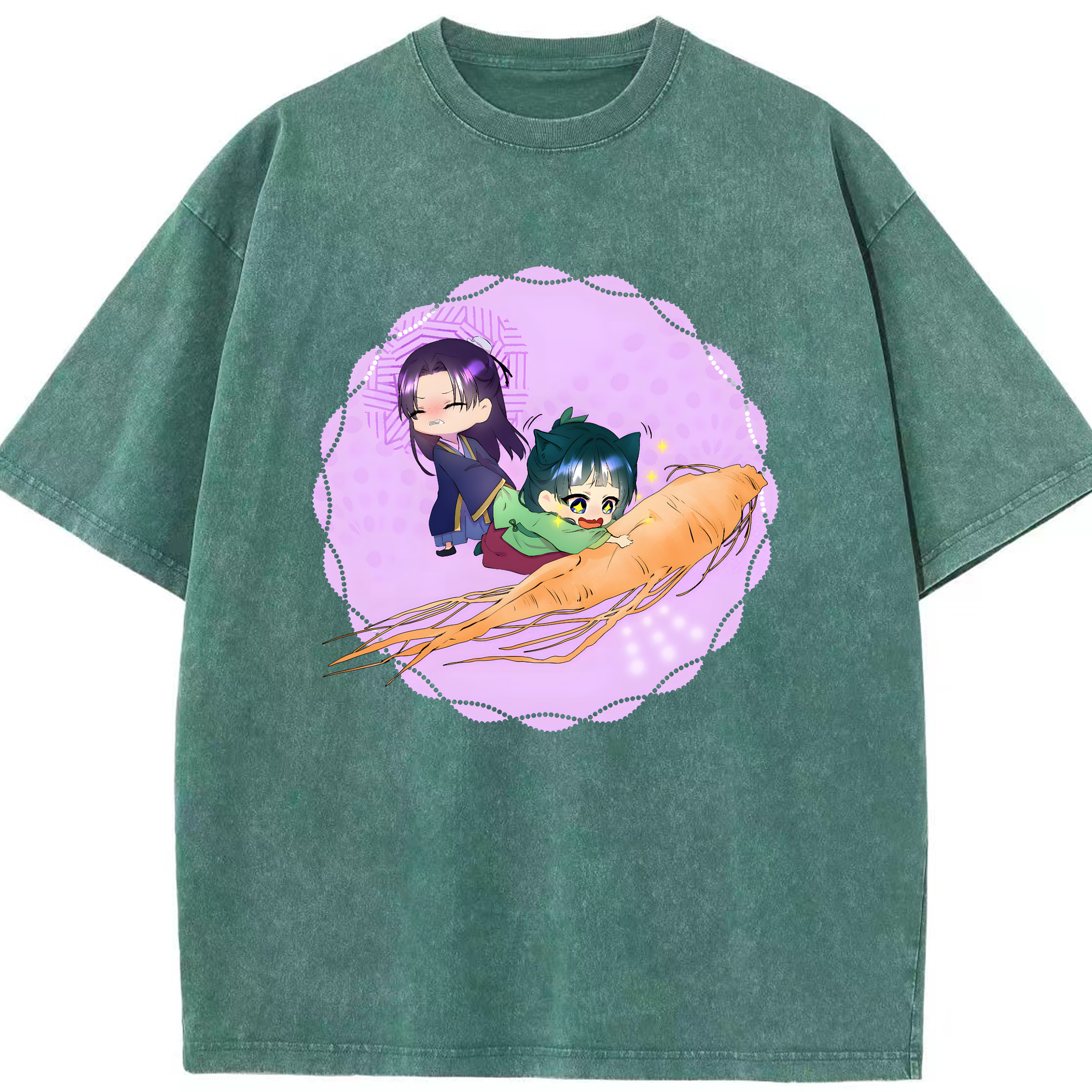 （画像用） 薬屋のひとりごと The Apothecary Diaries 綿100% ヴィンテージ風 半袖Tシャツ（フロントプリント）